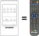 Replacement remote control Sharp RRMCG0123CESA