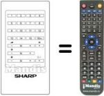 Replacement remote control Sharp RRMCG0251CESA