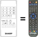 Replacement remote control Sharp RRMCG0466CESB