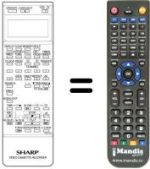Replacement remote control Sharp RRMCG0570GESA
