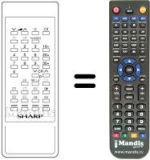Replacement remote control Sharp RRMCG0617PESA