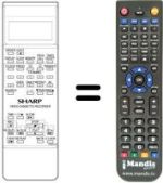 Replacement remote control Sharp RRMCG0662UMSA