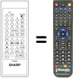 Replacement remote control Sharp RRMCG0668PESA