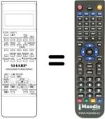 Replacement remote control Sharp RRMCG0672UMSA