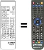 Replacement remote control Sharp RRMCG0682CESA