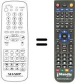 Replacement remote control Sharp 81DW15SN