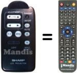 Replacement remote control Sharp RRMCG1263CESA
