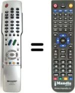 Replacement remote control Sharp LC-37GA3H