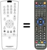 Replacement remote control Grundig LEEMAXX55MF55-9101