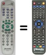 Replacement remote control Sharp DV-SV9C