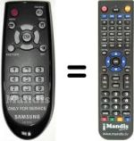 Replacement remote control Samsung LE37A567P2W/XXE