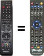 Replacement remote control Samsung LE40N86BDX/XEH