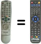 Replacement remote control Sharp RRMC-GA206WJSA