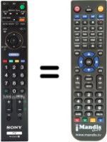Replacement remote control Sony KDL-40V4000LCD
