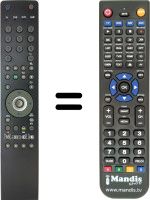 Replacement remote control Grundig VISION326 3931T 2