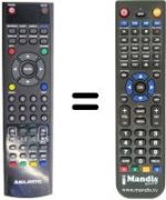 Replacement remote control MAJESTIC TVD-219N LED