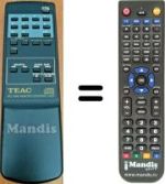 Replacement remote control Teac RC-548