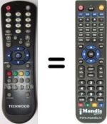 Replacement remote control Techwood RC1055