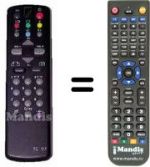 Replacement remote control Thomson 21MS90G