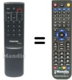 Replacement remote control Toshiba 21R01F