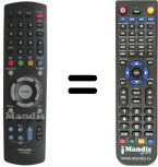 Replacement remote control Toshiba 23306326