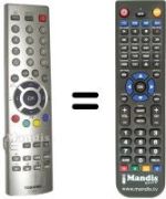 Replacement remote control Toshiba 50VJ33T