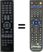 Replacement remote control Toshiba 19DV555DB