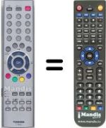 Replacement remote control Toshiba 51WH36P