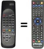 Replacement remote control Toshiba TW14R21S