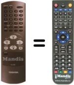 Replacement remote control Toshiba V220W
