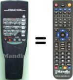 Replacement remote control Yamaha RX495RDS