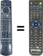 Replacement remote control Panasonic TH-42PV70P