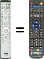 Replacement remote control Sony KDLV40A11E