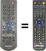 Replacement remote control Grundig STR7122TWIN