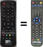 Replacement remote control Best Buy EasyHome TDT flip