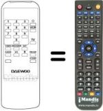 Replacement remote control Daewoo DSR2000