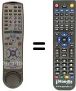 Replacement remote control Hitachi DV-W1