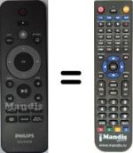 Replacement remote control Philips DVP3880 / 12