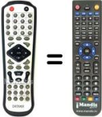 Replacement remote control Denver DVU-1010