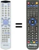 Replacement remote control Irradio DVD19HT