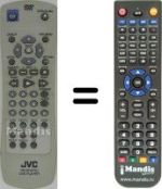 Replacement remote control JVC XV-N450B