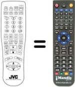 Replacement remote control JVC RM-SXV523E