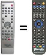 Replacement remote control Toshiba D-R265SF