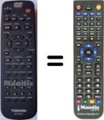 Replacement remote control Toshiba SD-1700