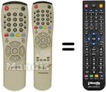 Replacement remote control Samsung CW 29A114