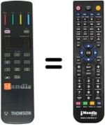 Replacement remote control Thomson 55 MV 16 TX