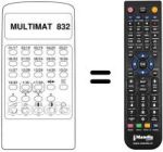 Replacement remote control MULTIMAT 832
