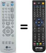 Replacement remote control LG LV 4285