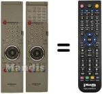 Replacement remote control Samsung WS 32A108P