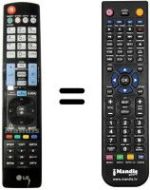Replacement remote control LG 42 LV 375A